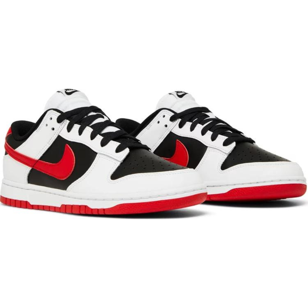 Nike Dunk Low Retro - Reverse Panda Red Swoosh