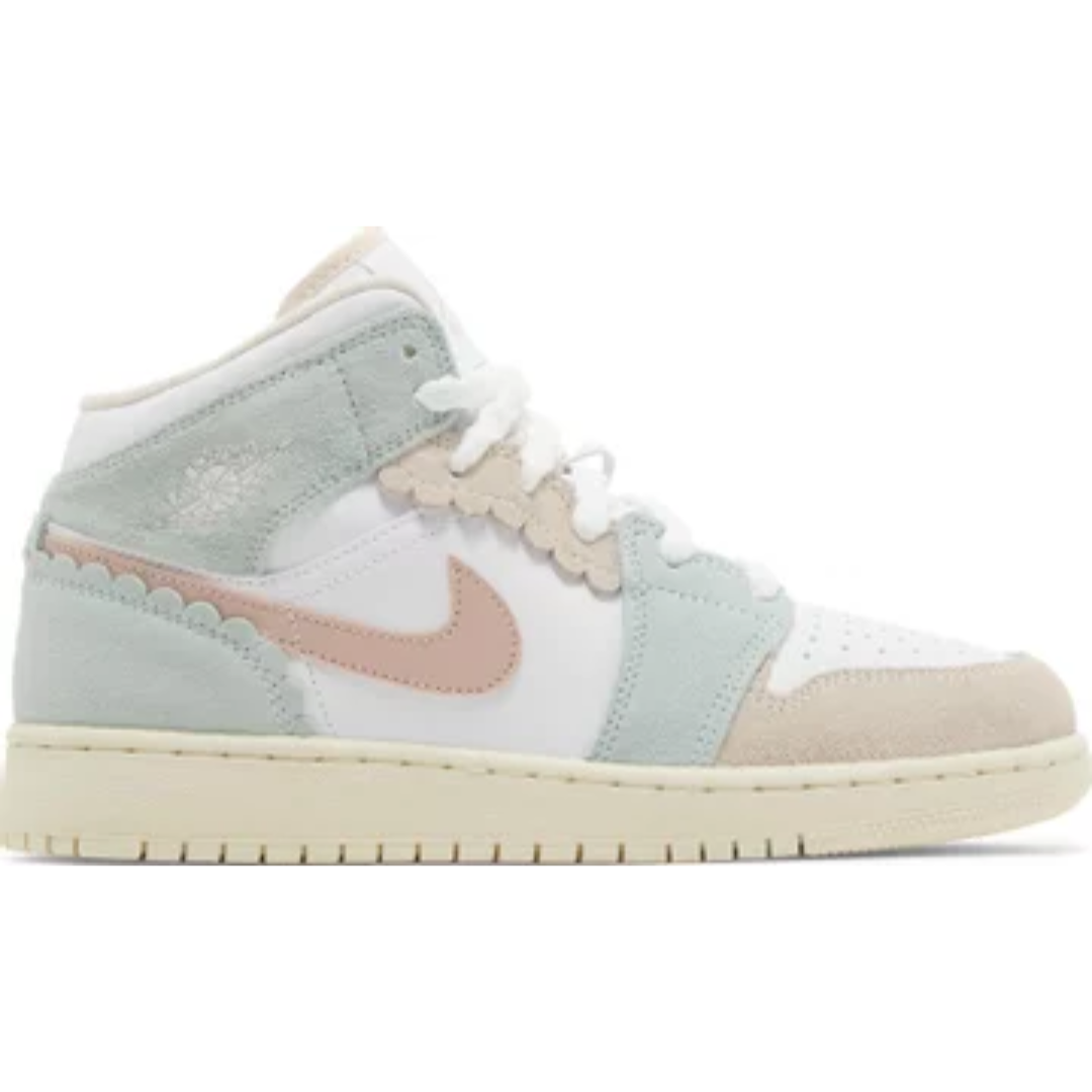 Nike Air Jordan 1 Mid SE - Pink Oxford (GS)