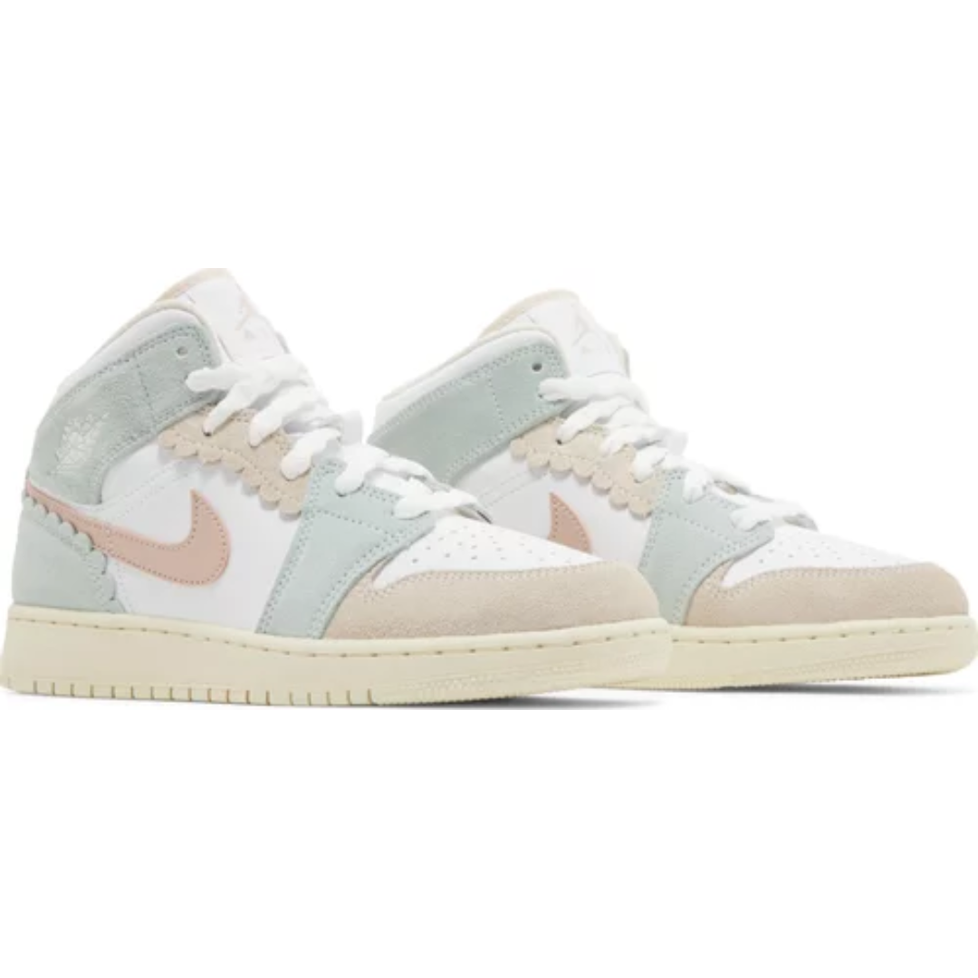 Nike Air Jordan 1 Mid SE - Pink Oxford (GS)