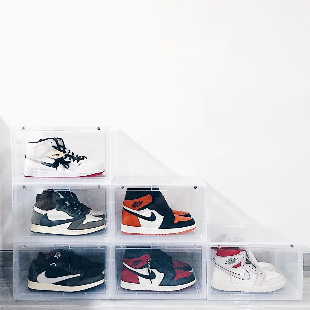 Premium Stackable Side Drop Hard Shoe Case