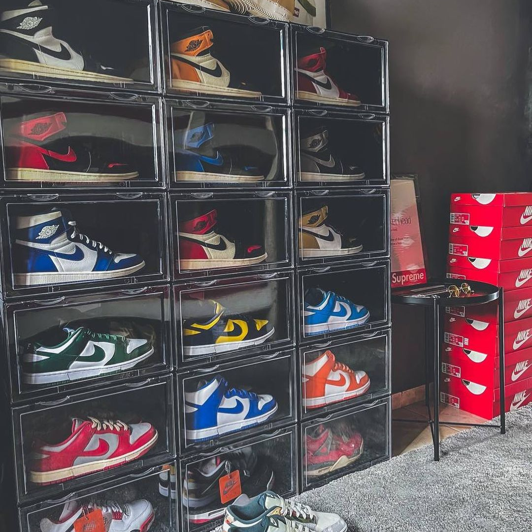 Premium Stackable Side Drop Hard Shoe Case