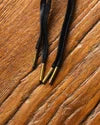 Waxed Black Flat Shoelace 【lacraft X HOAX】