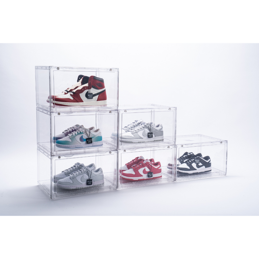 Bundle of 6: Premium Stackable Side Drop Hard Shoe Case
