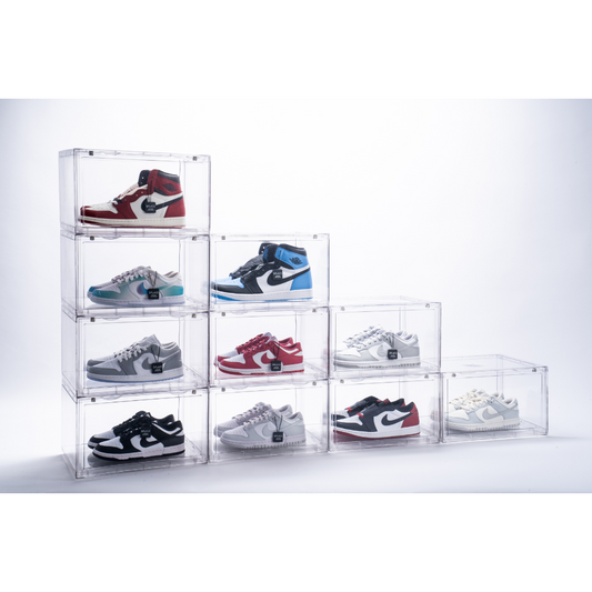 Bundle of 10: Premium Stackable Side Drop Hard Shoe Case