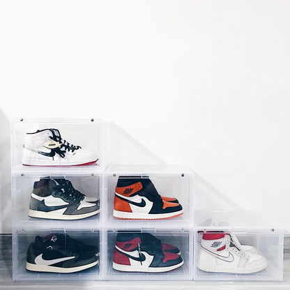 Premium Stackable Side Drop Hard Shoe Case