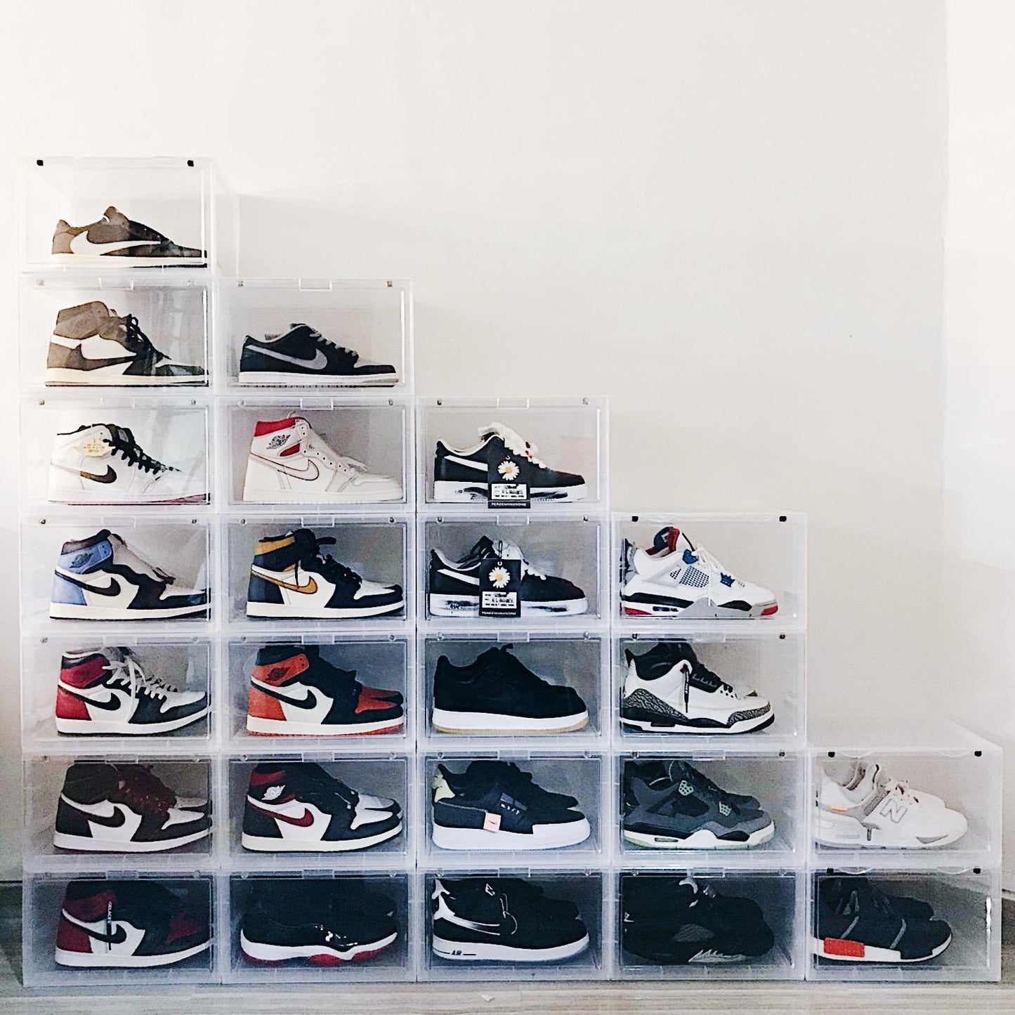 Premium Stackable Side Drop Hard Shoe Case