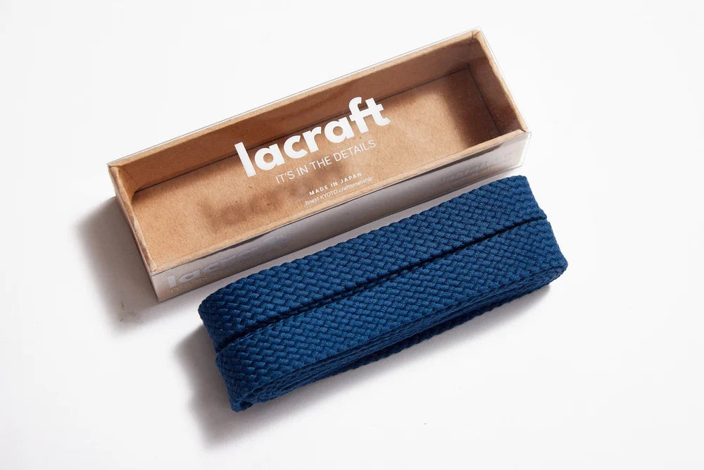 Maison Navy Cotton Shoelace