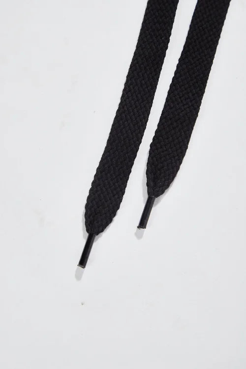 Maison Black Cotton Shoelace