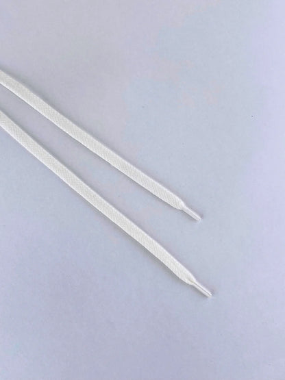 Solid White - Double Cotton Shoelaces