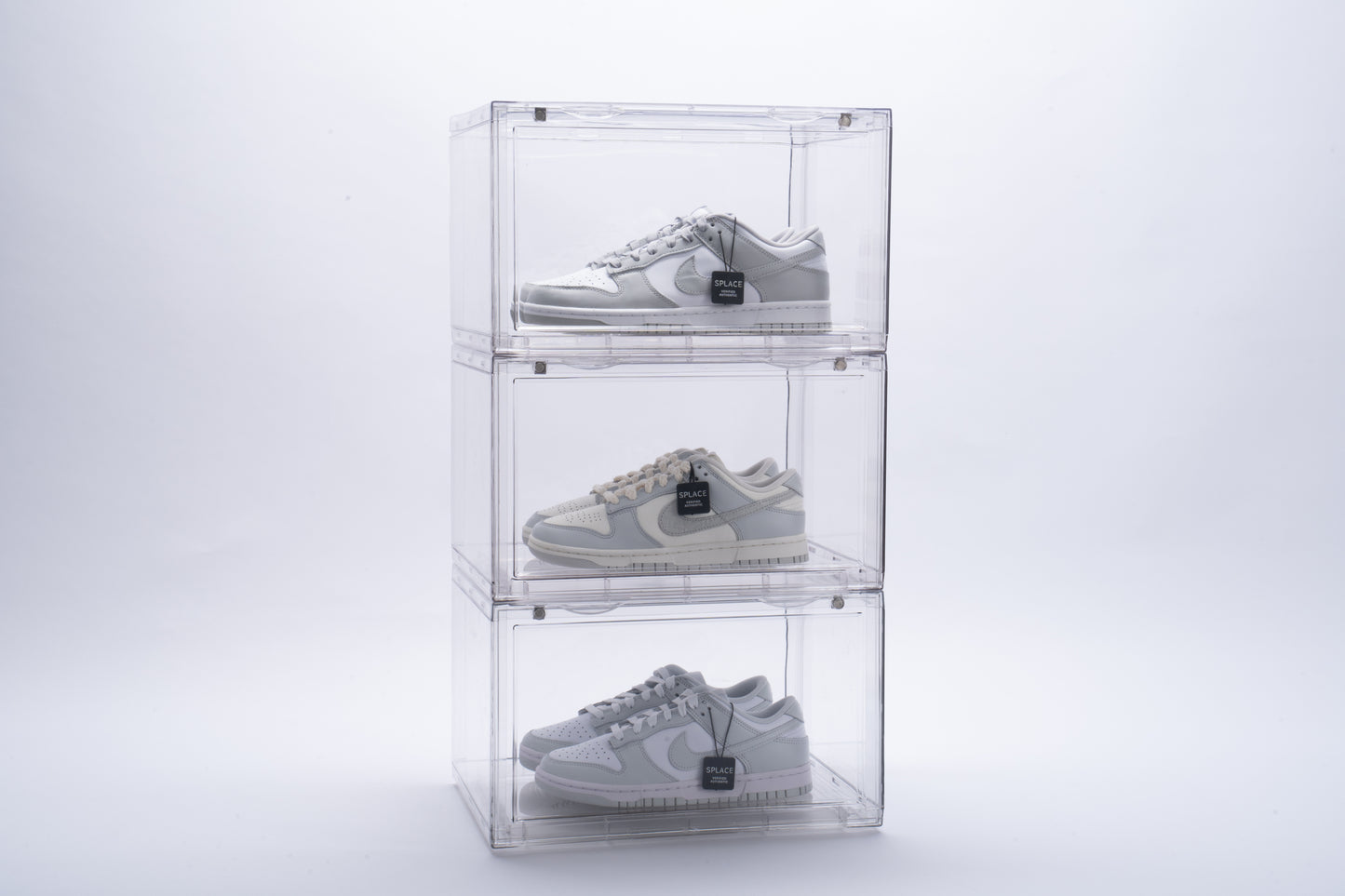 Premium Stackable Side Drop Hard Shoe Case